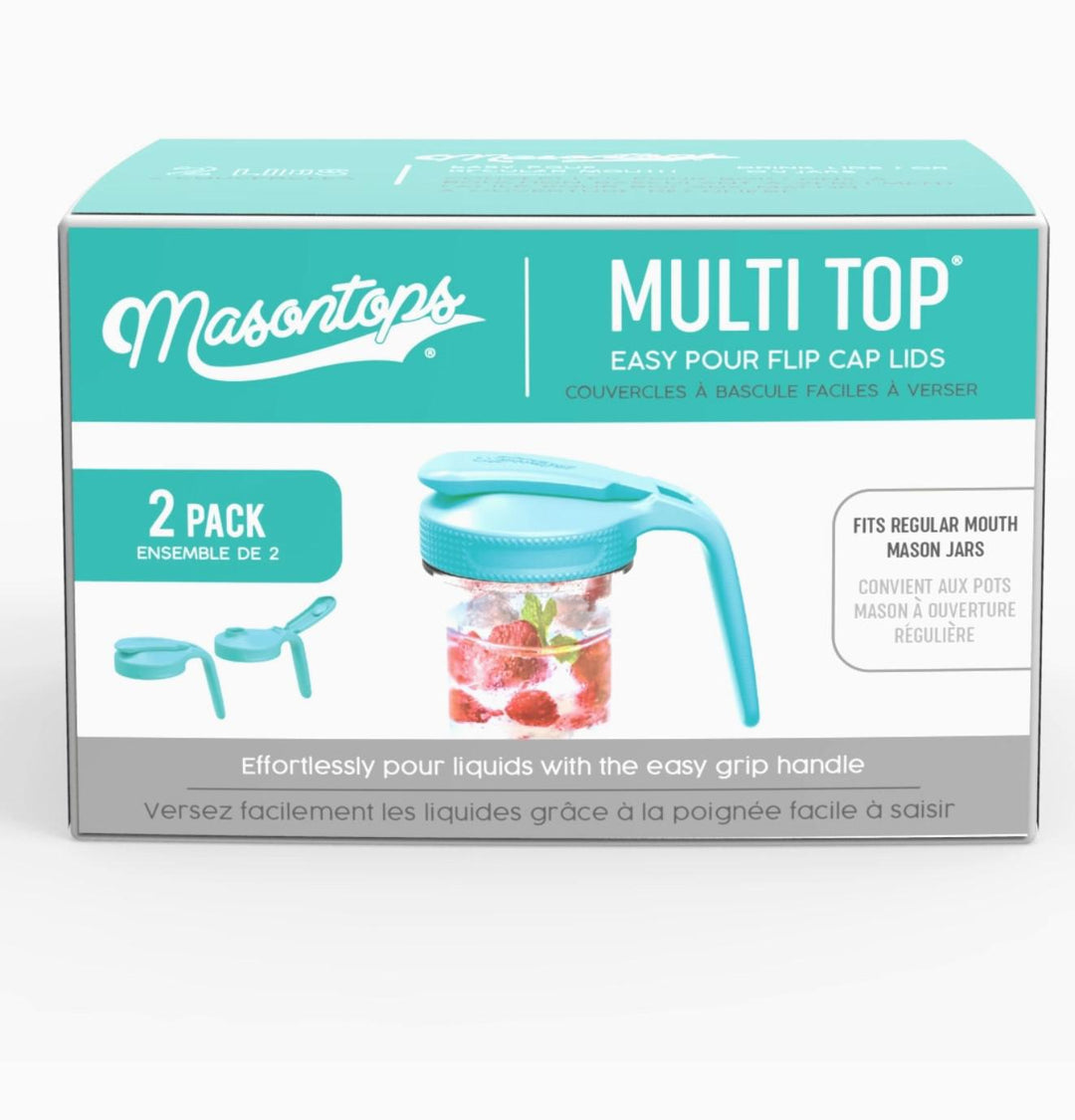 Multi Top Flip Cap Pitcher Lid with Handle, 2-Pack