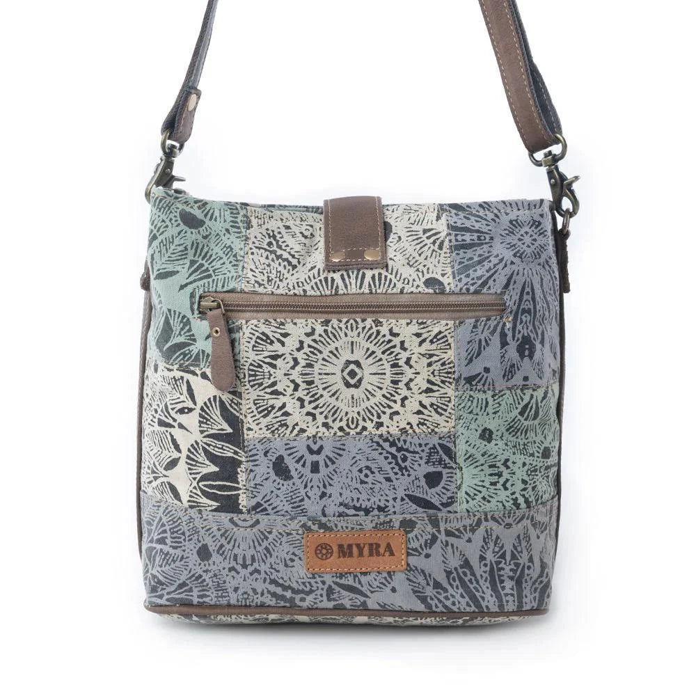 Myra Willow Trace Canvas & Hairon Bag in Geo Sage Myra Willow Trace Canvas & Hairon Bag in Geo Sage