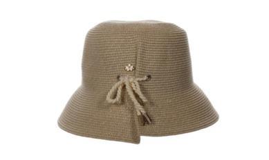 Edwina Bucket Hat with Rope Trim Natural