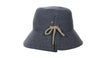 Edwina Bucket Hat with Rope Trim Navy