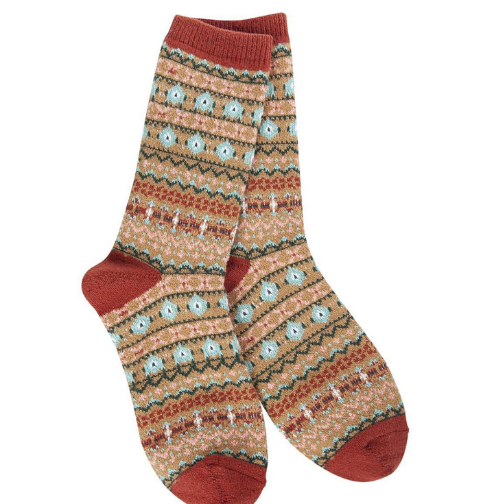 World's Softest Socks | Holiday Mini Crew Nordic Brown