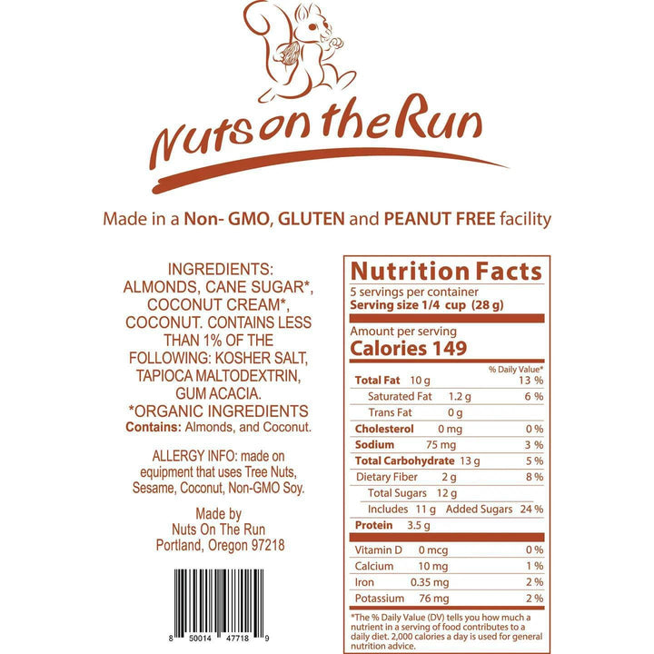 Nuts On The Run Coconut Almonds Nuts On The Run Coconut Almonds