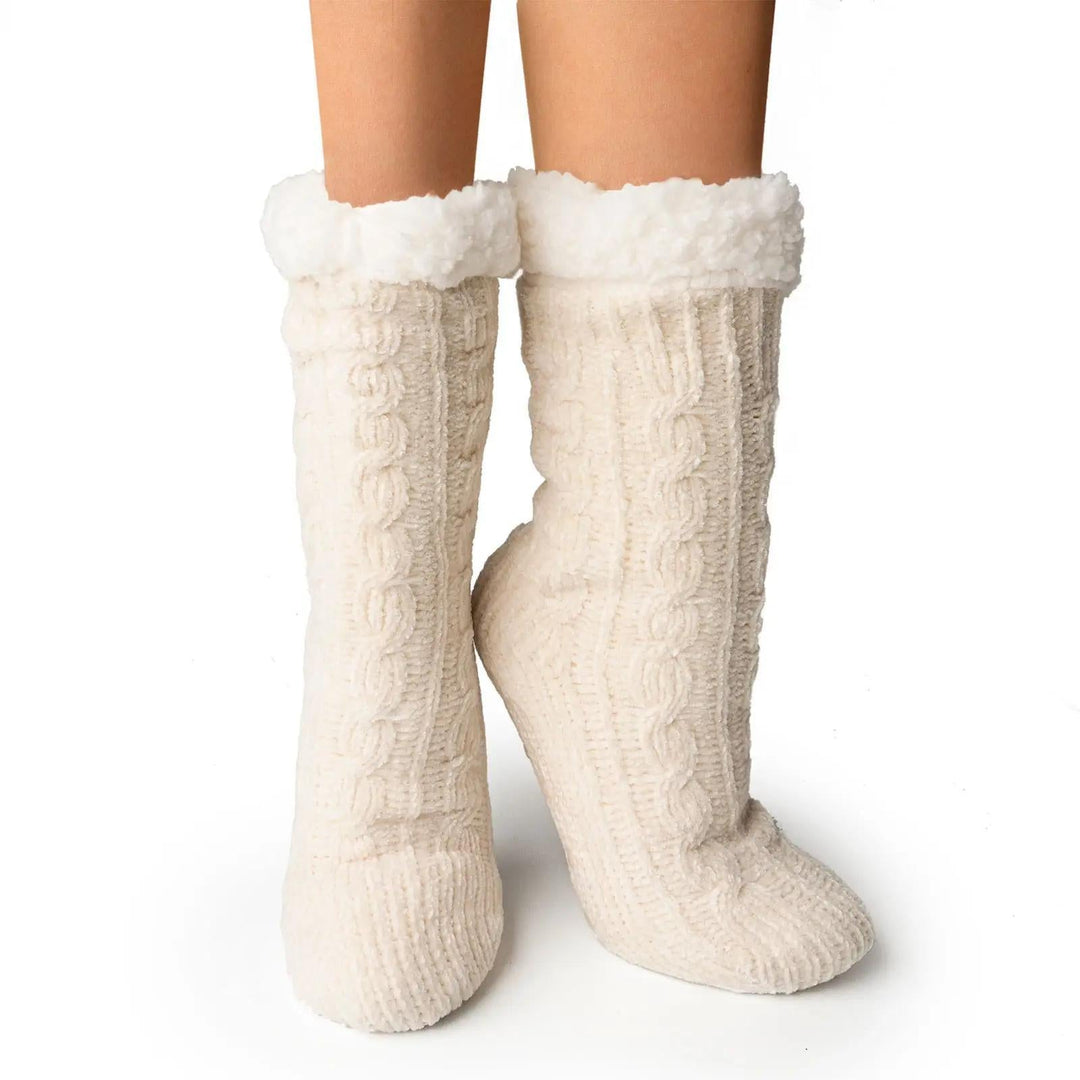 Beyond Soft Chenille Slipper Socks Oat