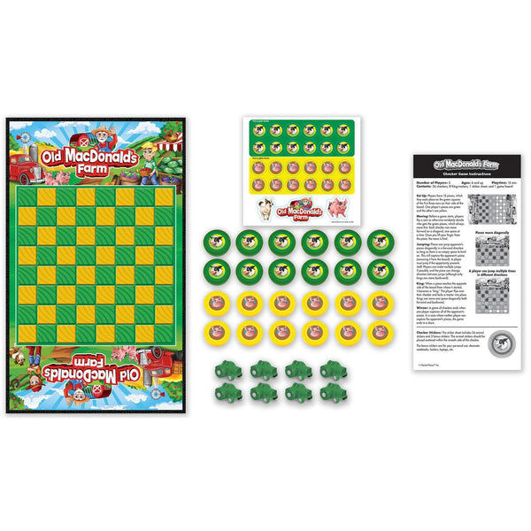 Old Macdonald's Farm Checkers Board Game