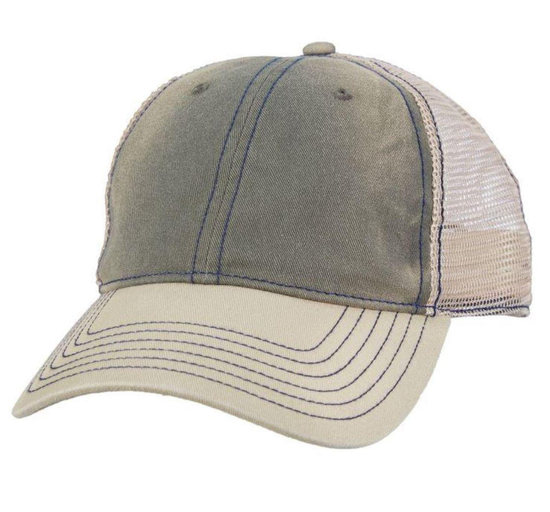 Unstructured Cotton with Mesh Baseball Cap | Spruce Olive