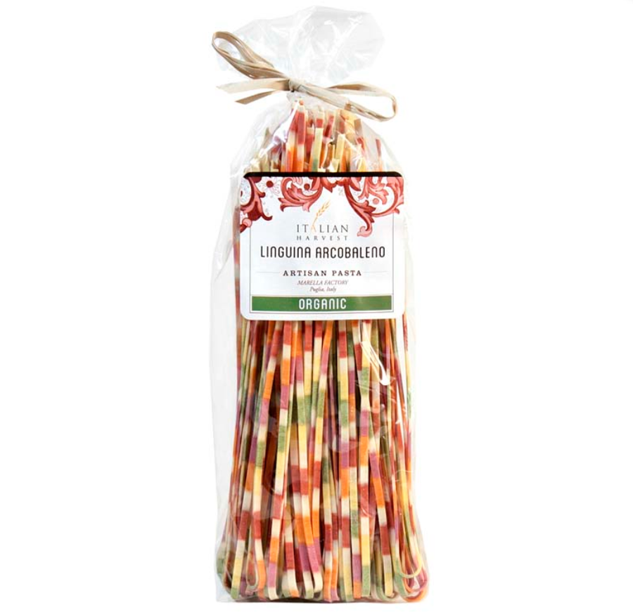 Organic Artisan Italian Pasta | Rainbow Linguine Arcobaleno Organic Artisan Italian Pasta | Rainbow Linguine Arcobaleno