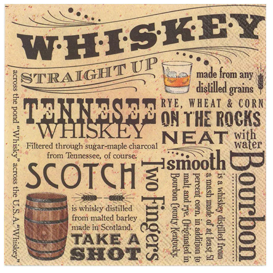 Paper Cocktail Napkins | Whiskey