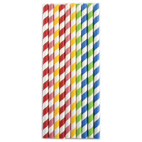Paper Party Smoothie Straws | Stripes