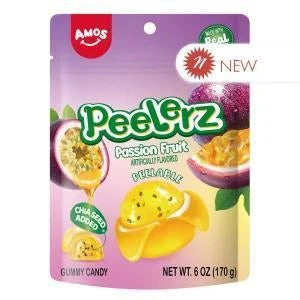 Amos Peelerz  Gummy 6oz Passion Fruit Amos Peelerz  Gummy 6oz