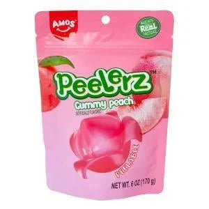 Amos Peelerz  Gummy 6oz Peach Amos Peelerz  Gummy 6oz