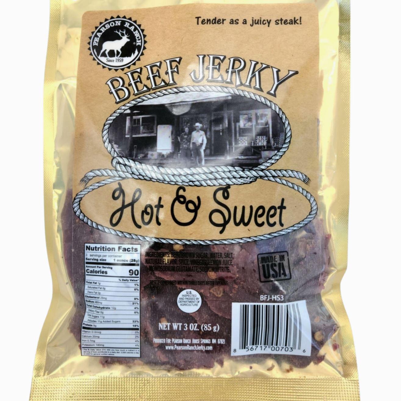 Pearson Ranch Beef Jerky | Hot & Sweet