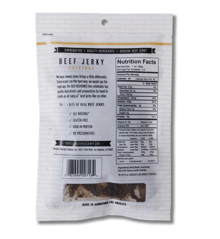 People's Choice Original or Spicy Beef Jerky – 2.5 oz Bag People's Choice Original or Spicy Beef Jerky – 2.5 oz Bag