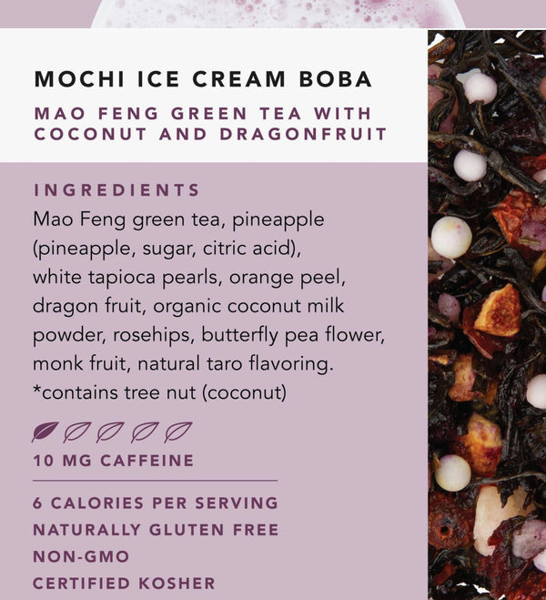 Pinky Up Mochi Ice Cream Boba Tea in Sachets