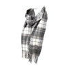 Cashmere Feel  Scarf Plaid Black Grey Cashmere Feel  Scarf