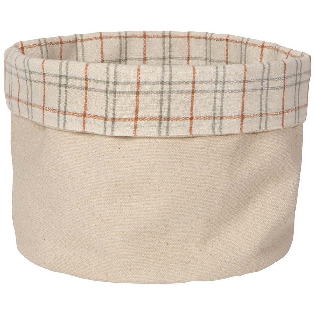 Plaid Canvas Bread Basket Plaid Canvas Bread Basket