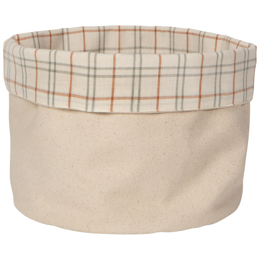 Plaid Canvas Bread Basket Plaid Canvas Bread Basket