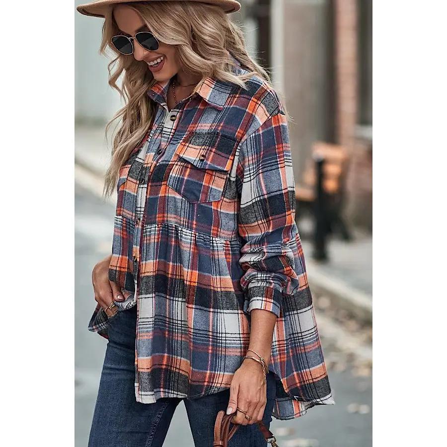 Plaid Long Sleeve Shirt Plaid Long Sleeve Shirt