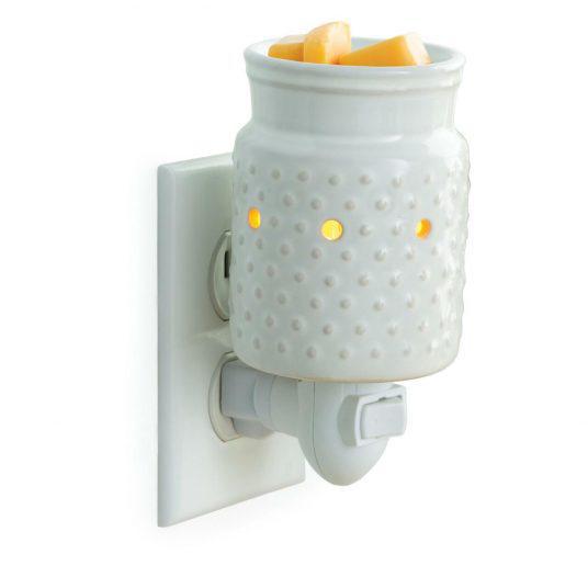 Pluggable Fragrance Warmer | White Hobnail Pluggable Fragrance Warmer | White Hobnail