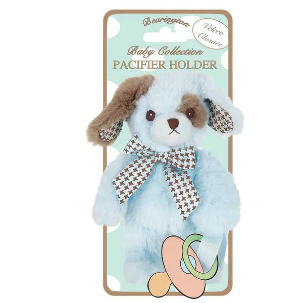 Plush Pacifier Holder | Waggler Blue Dog Plush Pacifier Holder | Waggler Blue Dog