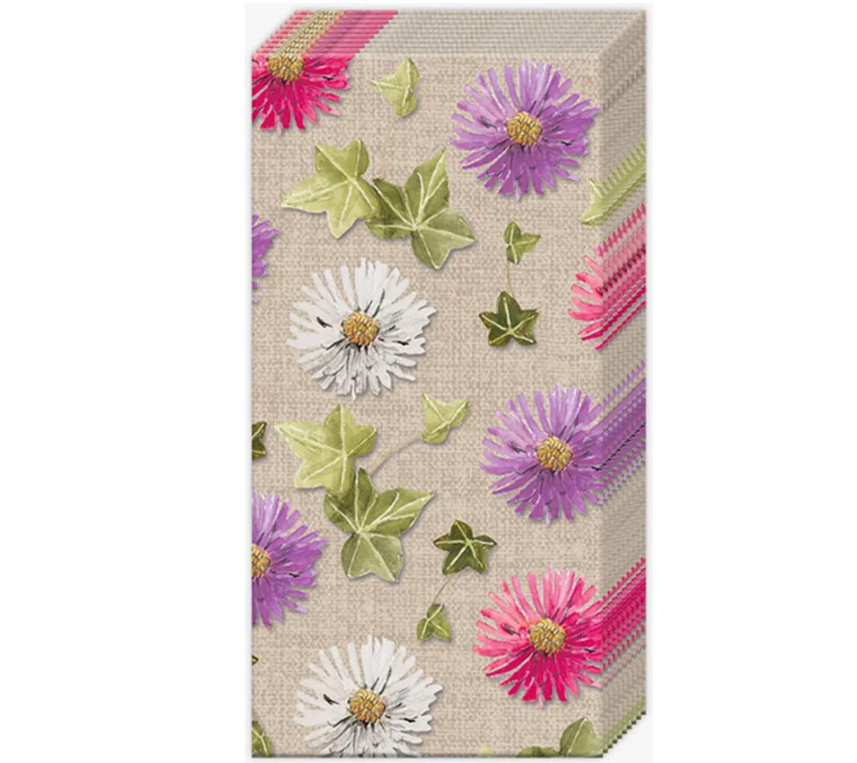 Pocket Tissues |Autumn Asters Linen Fall