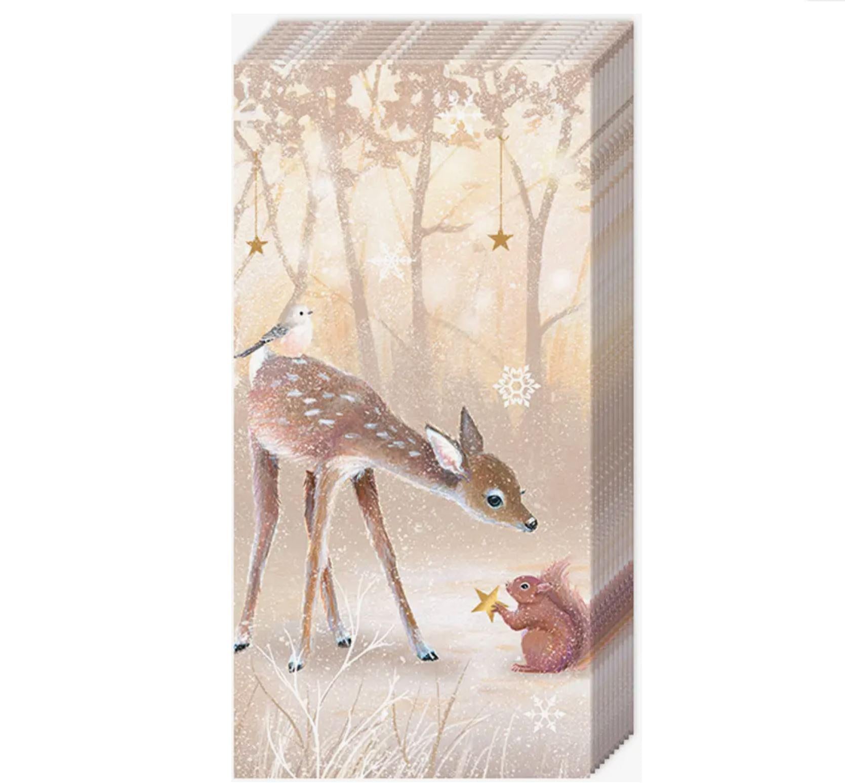 Pocket Tissues |Forest Linen Christmas Deer