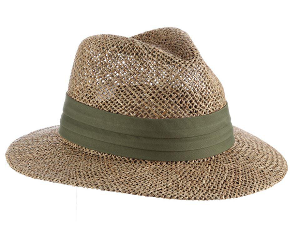 Portland Twisted Seagrass Straw Safari Hat | Navy