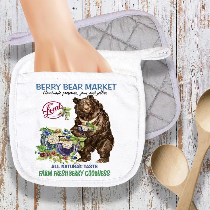Pot Holder Oven Mitt | Berry Bear Market Jams & Jellies