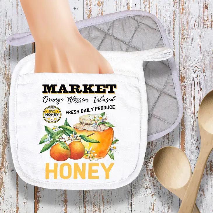 Pot Holder Oven Mitt | Orange Blossom & Honey Pot