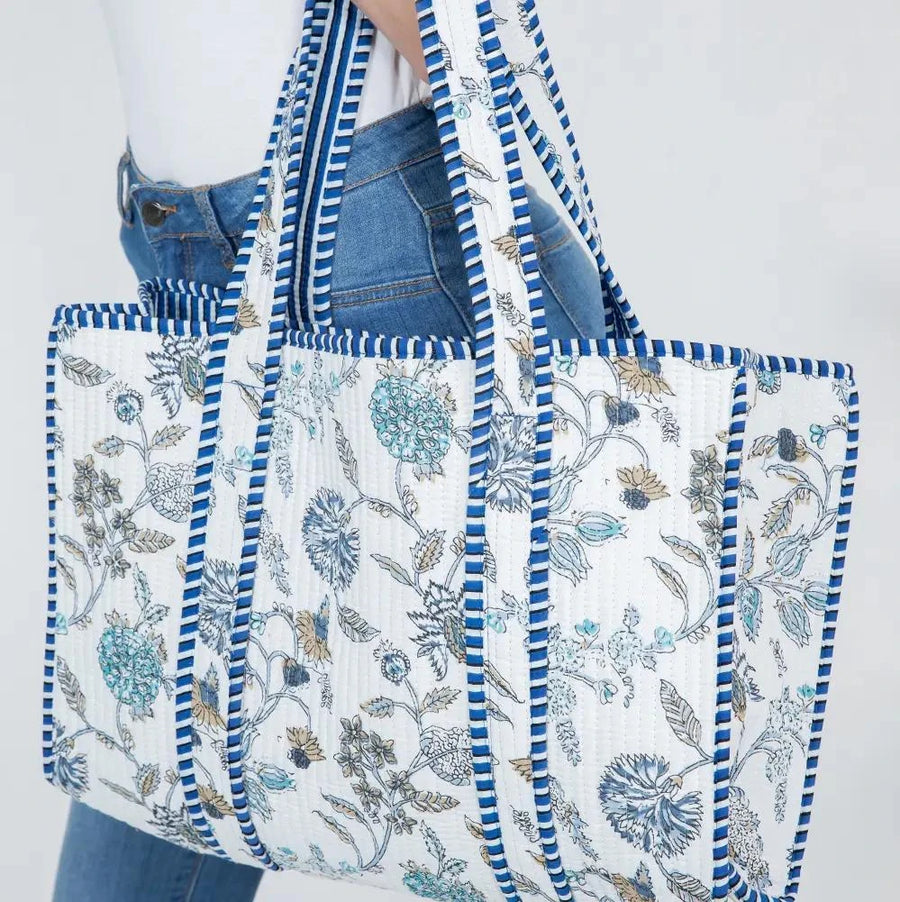 Quilted Tote Bag Reversible Quilted Tote Bag Reversible