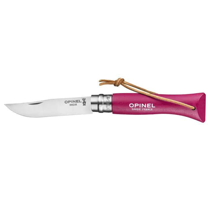 Opinel Colorama Stainless Folding Knife No.06 Raspberry