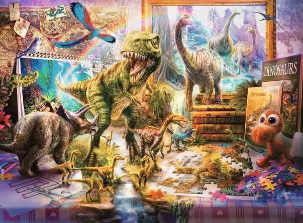 Ravensburger | Children's Puzzle: Dinosaur Escape 100 Piece Jigsaw Puzzle Ravensburger | Children's Puzzle: Dinosaur Escape 100 Piece Jigsaw Puzzle