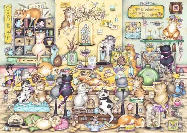 Ravensburger | Crazy Cat's Easter Eggstravaganza 1000 Piece Jigsaw Puzzle Ravensburger | Crazy Cat's Easter Eggstravaganza 1000 Piece Jigsaw Puzzle