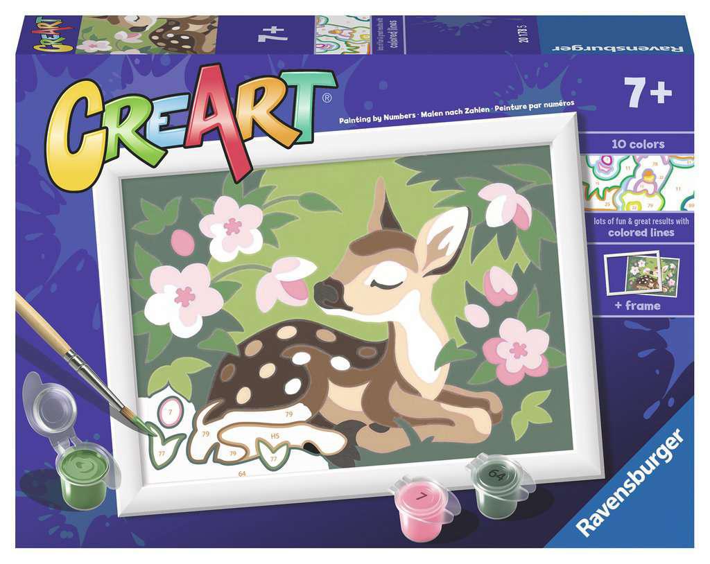 Ravensburger CreArt Paint By Numbers| Floral Fawn