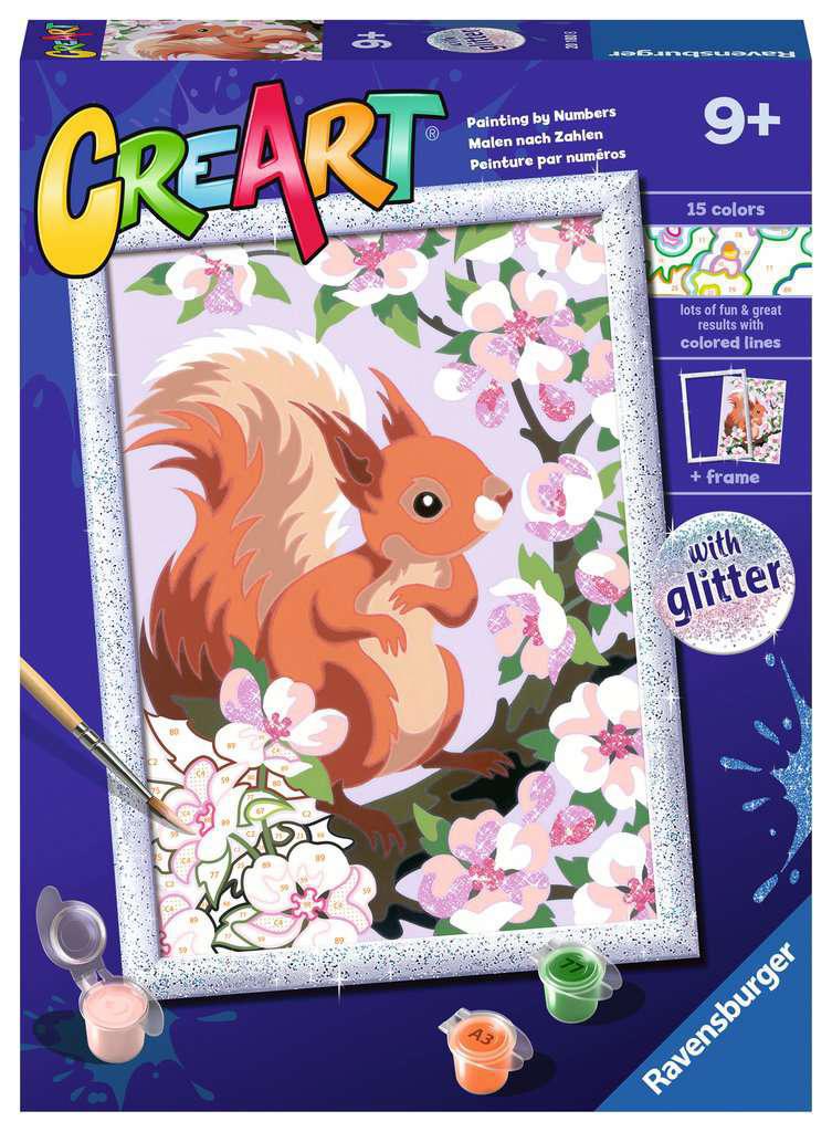 Ravensburger CreArt Paint By Numbers| Spring Squirrel