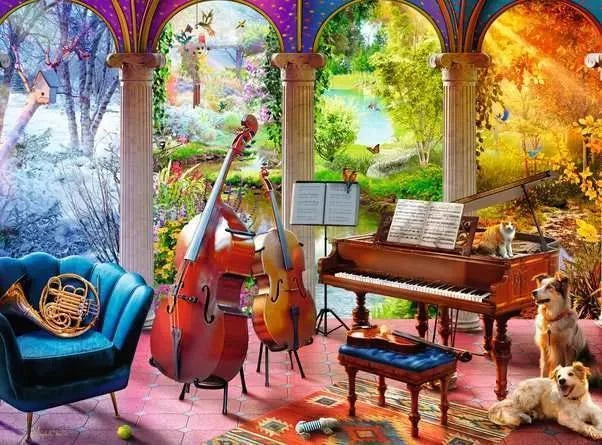 Ravensburger Jigsaw Puzzle | 4 Seasons in Music 100 XL Piece Ravensburger Jigsaw Puzzle | 4 Seasons in Music 100 XL Piece