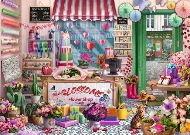 Ravensburger Jigsaw Puzzle | Blossoms Flower Shop 1000 piece Ravensburger Jigsaw Puzzle | Blossoms Flower Shop 1000 piece