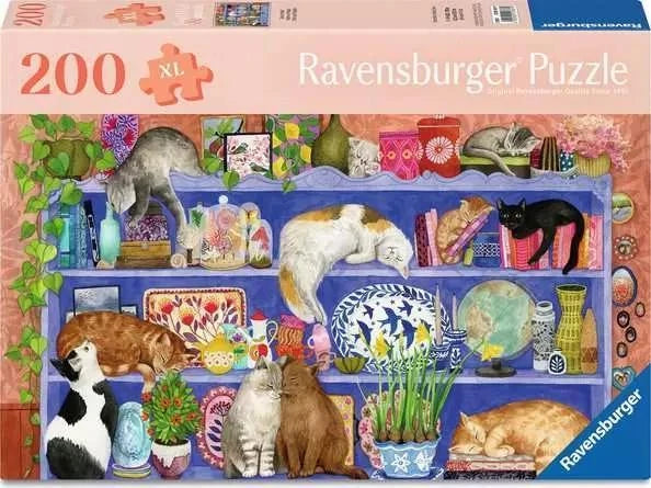 Ravensburger Jigsaw Puzzle | Cats on Shelf 200 Piece Ravensburger Jigsaw Puzzle | Cats on Shelf 200 Piece