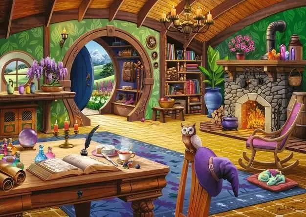Ravensburger Jigsaw Puzzle | Charmed Cottage 1000 piece Ravensburger Jigsaw Puzzle | Charmed Cottage 1000 piece