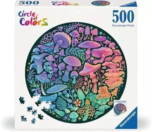 Ravensburger Jigsaw Puzzle | Circle of Colors - Mushrooms 500 piece Ravensburger Jigsaw Puzzle | Circle of Colors - Mushrooms 500 piece