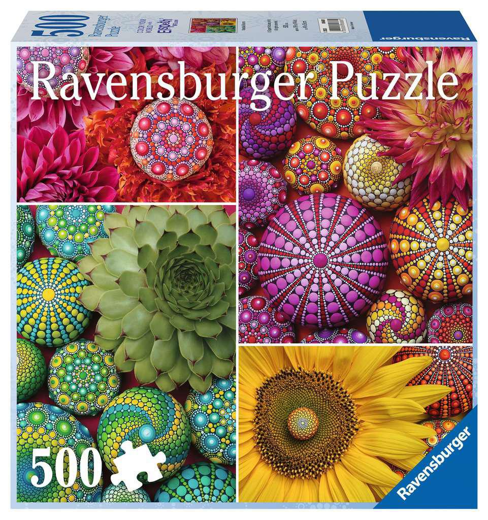 Ravensburger Jigsaw Puzzle | Color Your World Series — Mandala Blooms