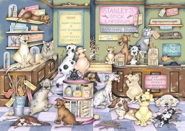 Ravensburger Jigsaw Puzzle | Dapper Dog's No.2: Stanley Stick Emporium 1000 piece Ravensburger Jigsaw Puzzle | Dapper Dog's No.2: Stanley Stick Emporium 1000 piece