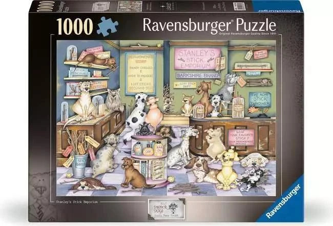 Ravensburger Jigsaw Puzzle | Dapper Dog's No.2: Stanley Stick Emporium 1000 piece Ravensburger Jigsaw Puzzle | Dapper Dog's No.2: Stanley Stick Emporium 1000 piece