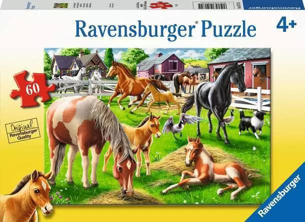 Ravensburger Jigsaw Puzzle | Happy Horses 60 Piece Ravensburger Jigsaw Puzzle | Happy Horses 60 Piece
