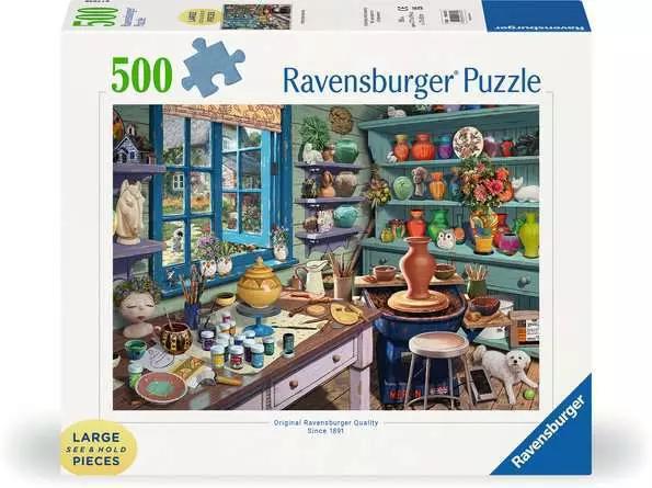 Ravensburger Jigsaw Puzzle | Jigsaw Puzzle Pottery Studio Sanctuary - 500 Pieces Puzzle Ravensburger Jigsaw Puzzle | Jigsaw Puzzle Pottery Studio Sanctuary - 500 Pieces Puzzle