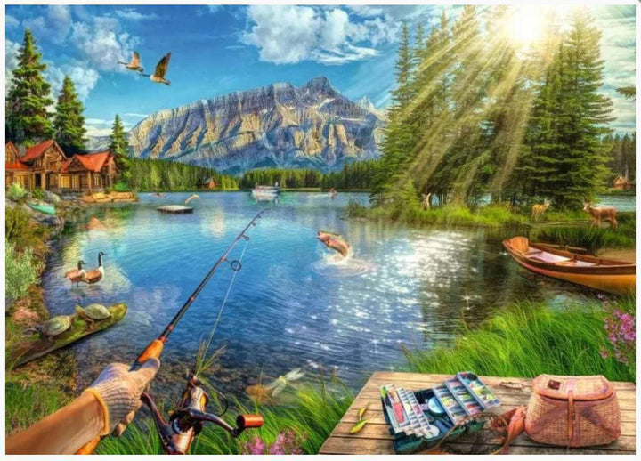 Ravensburger Jigsaw Puzzle | Life at the Lake 1000 Piece