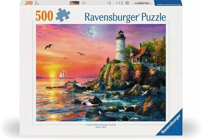 Ravensburger Jigsaw Puzzle | Lighthouse at Sunset - 500 Pieces Puzzle Ravensburger Jigsaw Puzzle | Lighthouse at Sunset - 500 Pieces Puzzle