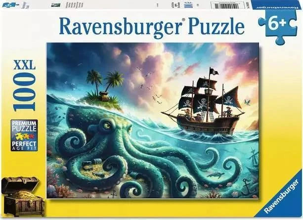 Ravensburger Jigsaw Puzzle | Octopus Treasure 100XL Piece Ravensburger Jigsaw Puzzle | Octopus Treasure 100XL Piece