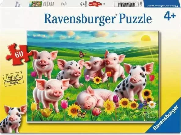 Ravensburger Jigsaw Puzzle | Precious Piglets 60 piece Ravensburger Jigsaw Puzzle | Precious Piglets 60 piece
