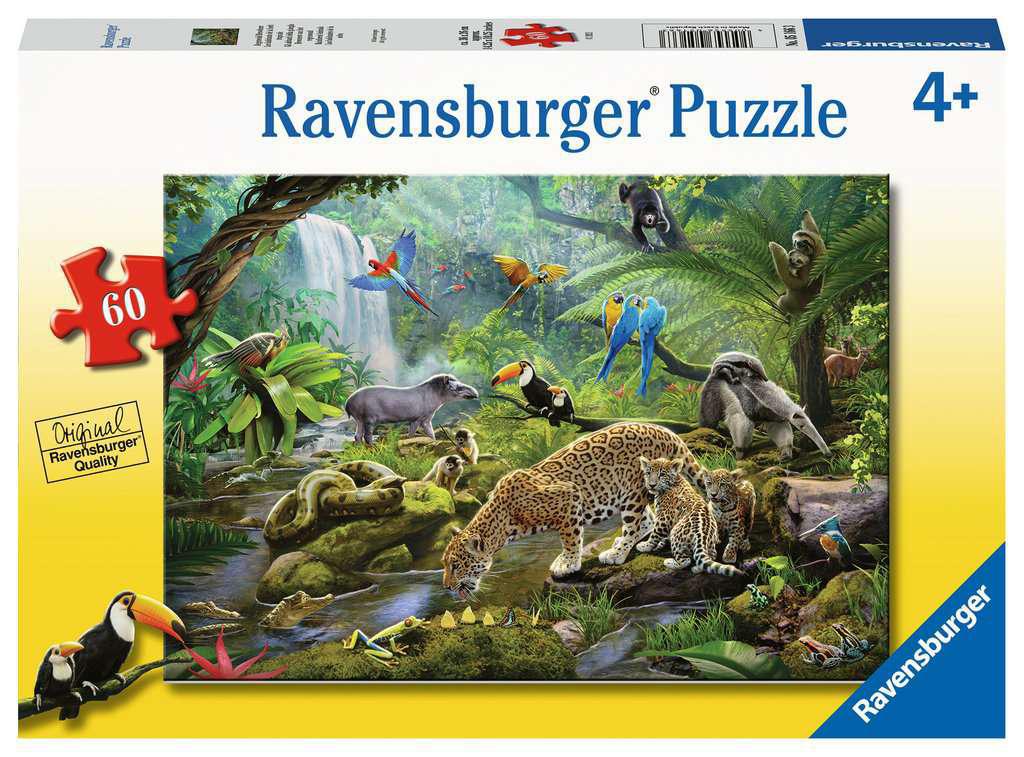 Ravensburger Jigsaw Puzzle | Rainforest Animals - Golden Gait Mercantile