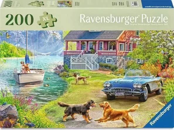 Ravensburger Jigsaw Puzzle | Summer Lake House 200 Piece Ravensburger Jigsaw Puzzle | Summer Lake House 200 Piece